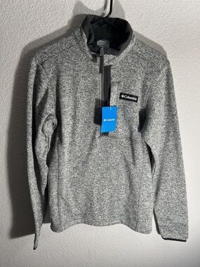 NWT Columbia Men's XS Sweater Weather Half Zip Pullover City Grey Heather